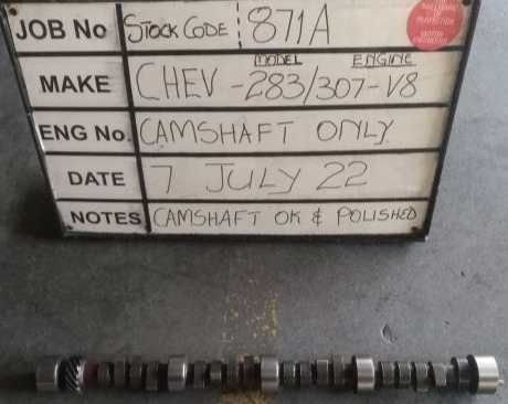 Chec 283, 307, V8 Camshaft Stock Code 871A