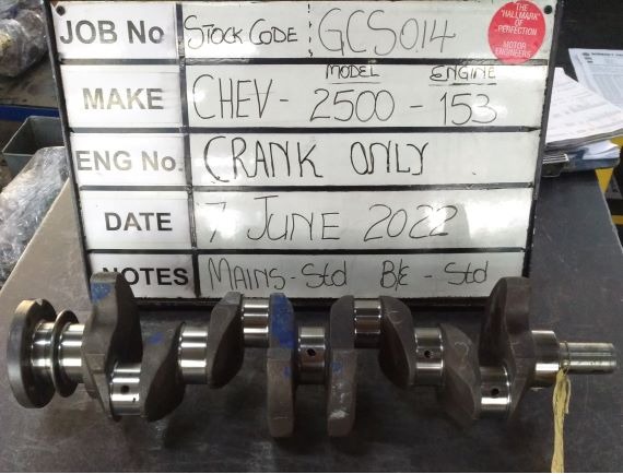 Chev 2500 Crank M Std, B/ends Std S/Code GCS014C