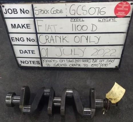 Fiat 1100 D Crank Mains std,B/E std Stock Code GCS016