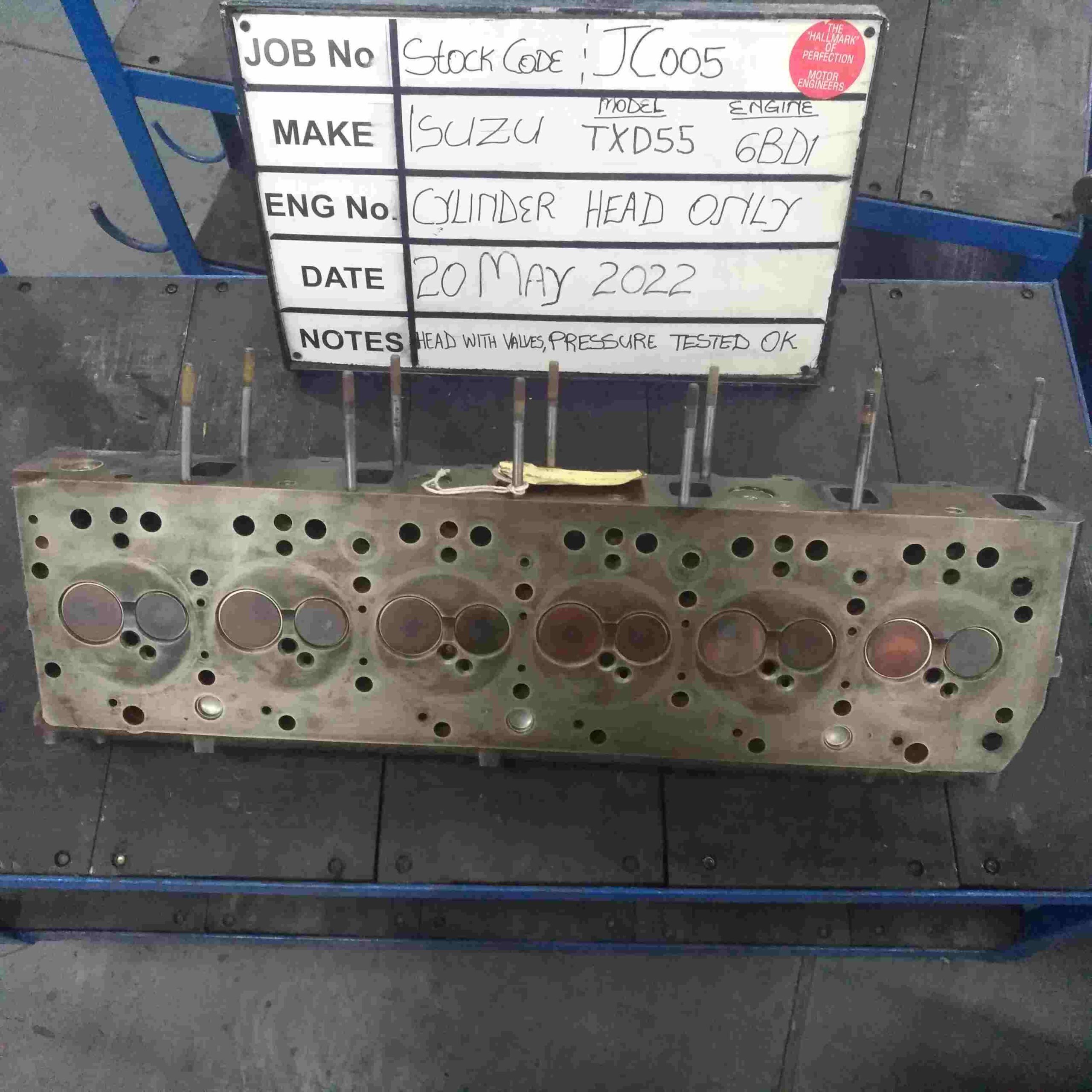 Isuzu 6BD1 Head Stock No JC005