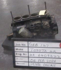 Toyota 4K Used Sub Assembly Stock Code GEB137